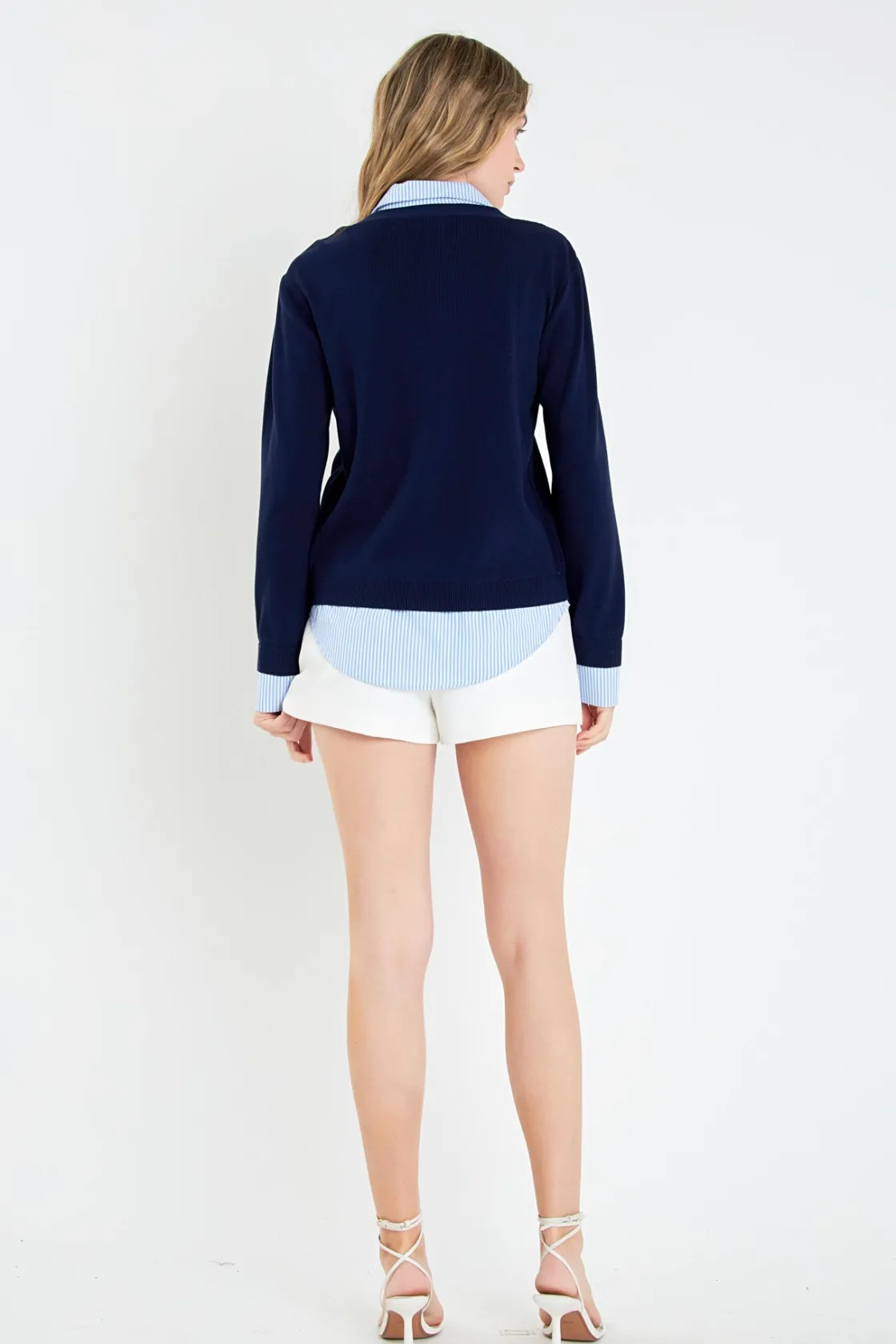english_factory__mixed_me_2-29.webp ENGLISH FACTORY Sweaters & Knits | Tops*- Mixed Media Knit Cardigan
