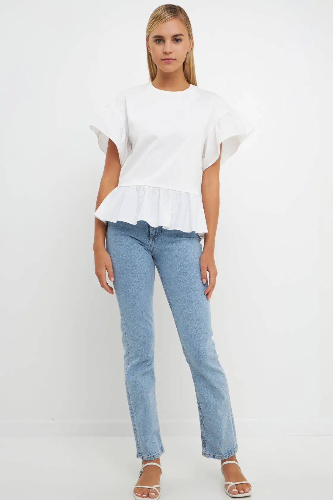 english_factory__mixed_me_4-11.webp ENGLISH FACTORY Tops*- Mixed Media Knit Top in Fuchsia