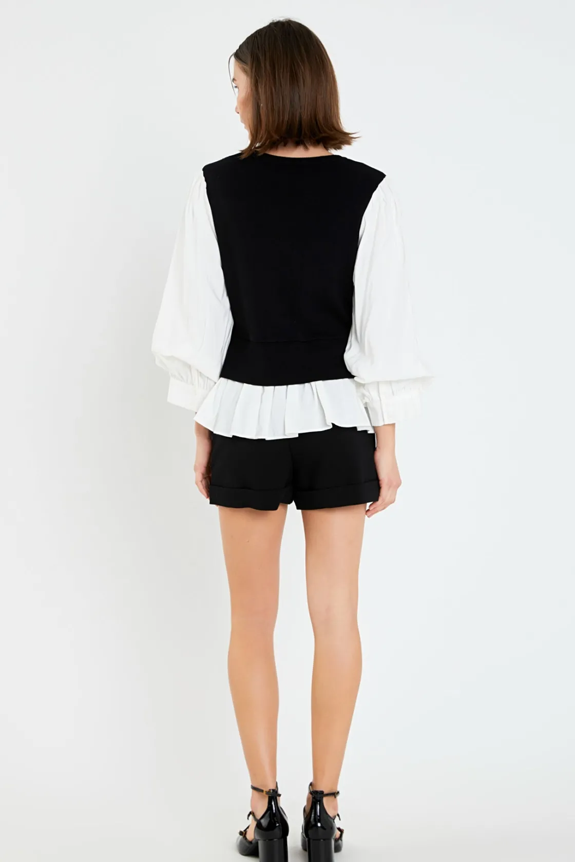english_factory__mixed_me_7-2.webp ENGLISH FACTORY Tops*- Mixed Media Blouse