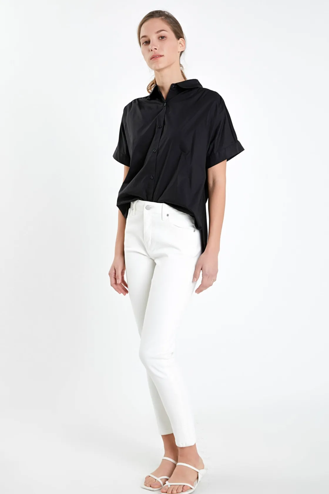 english_factory__mixed_me_8-11.webp ENGLISH FACTORY Tops*- Mixed Media Collared Top