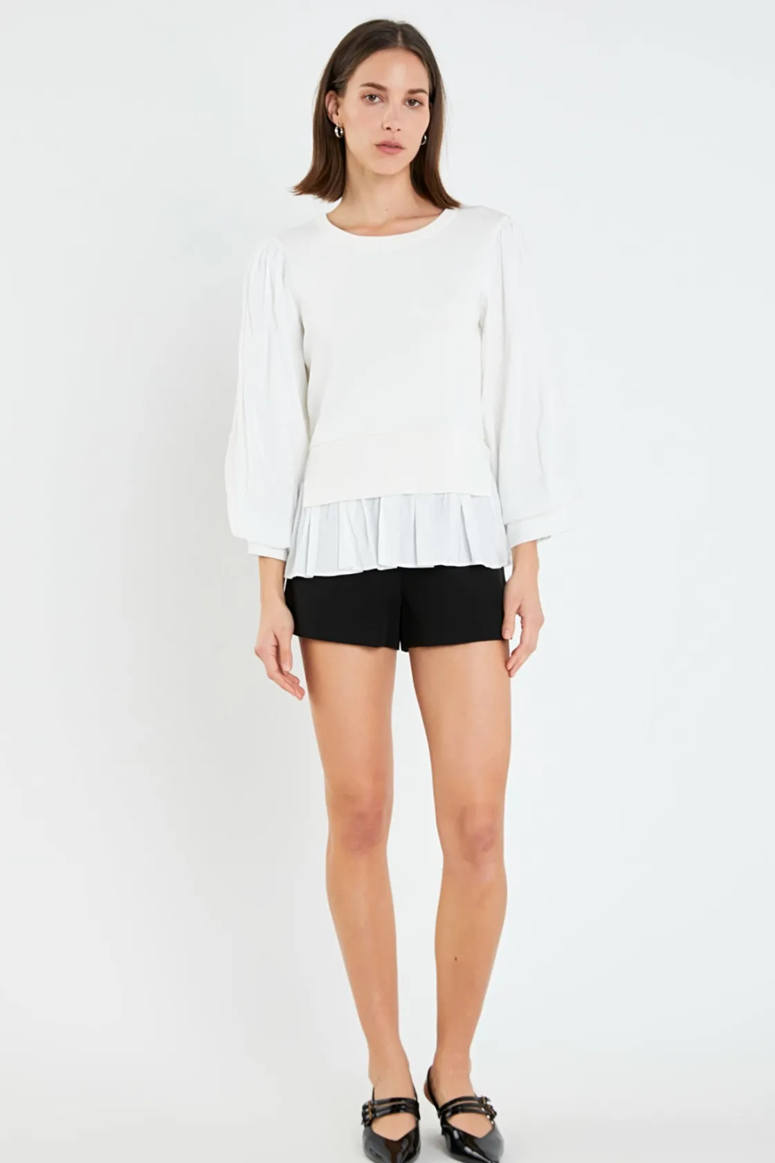 english_factory__mixed_me_9-2.webp ENGLISH FACTORY Tops*- Mixed Media Blouse