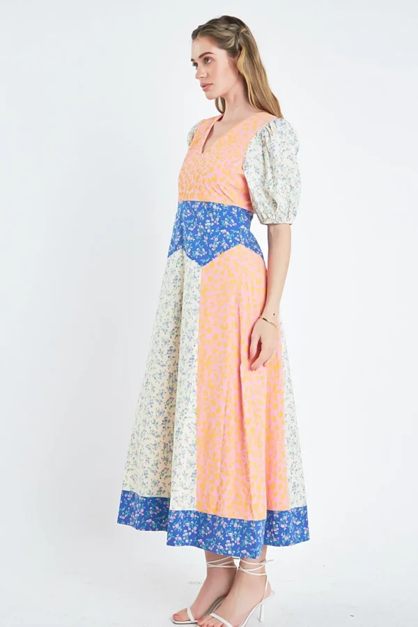 ENGLISH FACTORY Floral Dresses | Tops*- Mixed Print Maxi Dress MULTI