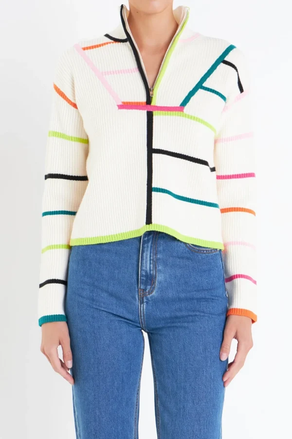 ENGLISH FACTORY Sweaters & Knits*- Colored Stripe Sweater MULTI