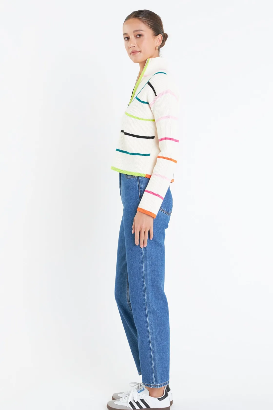 english_factory__multi_co_1-3.webp ENGLISH FACTORY Sweaters & Knits*- Colored Stripe Sweater MULTI