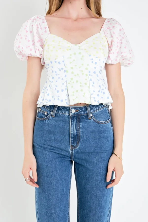 ENGLISH FACTORY Tops*- Floral Print Top MULTI