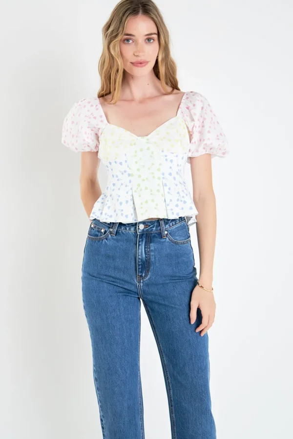 ENGLISH FACTORY Tops*- Floral Print Top MULTI