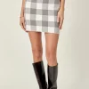 ENGLISH FACTORY Skirts | Tops*- Gingham Knit Mini Skirt MULTI