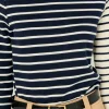 ENGLISH FACTORY Tops*- Multi Stripe T-Shirt NAVYMULTI
