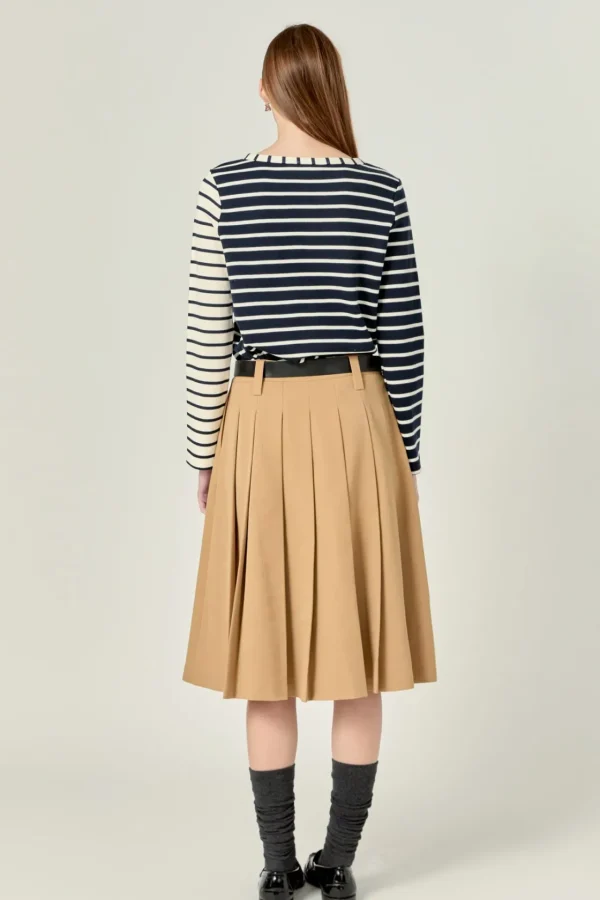 ENGLISH FACTORY Tops*- Multi Stripe T-Shirt NAVYMULTI
