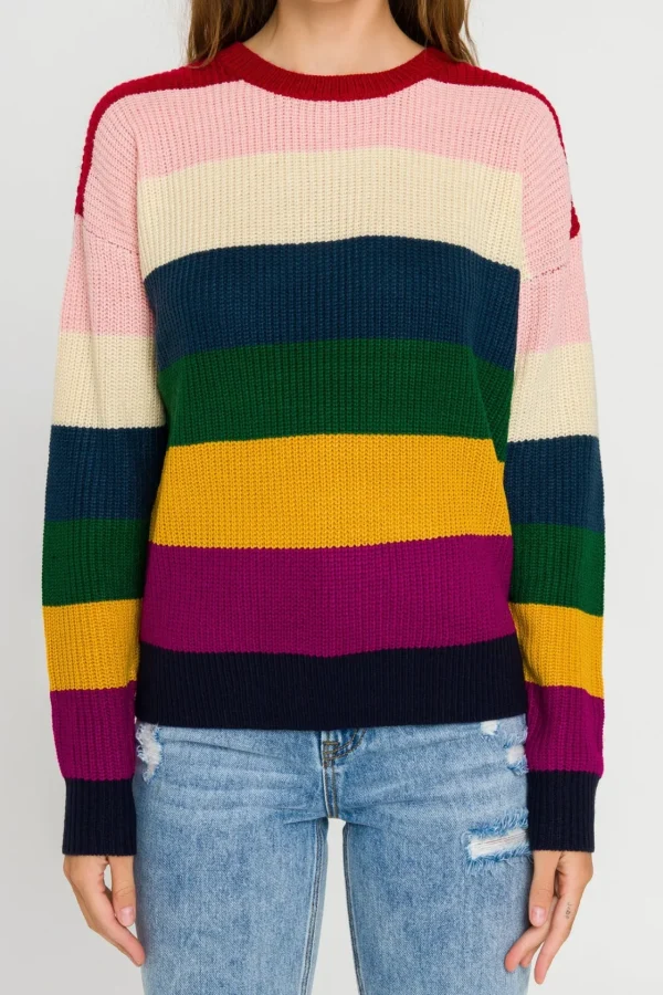 ENGLISH FACTORY Sweaters & Knits*- -Colored Stripe Sweater MULTI