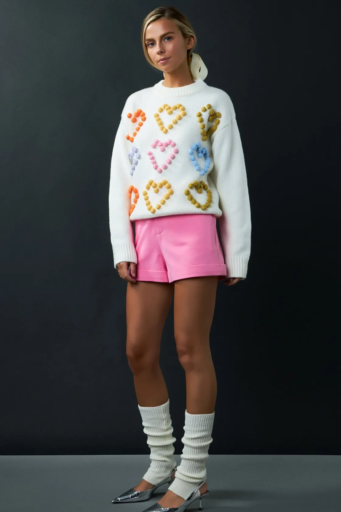 english_factory__multicol_1-1.webp ENGLISH FACTORY Sweaters & Knits*- Multicolor Heart Pom Sweater IVORYMULTI