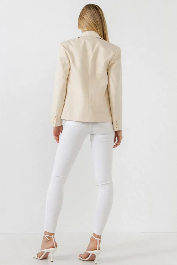ENGLISH FACTORY Jackets & Coats | Blazers*- One Button Blazer BEIGE