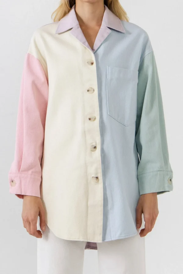 ENGLISH FACTORY Jackets & Coats | Tops*- Oversized Shirts Jacket MULTI
