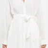 ENGLISH FACTORY Tops*- Oversize Long Shirts WHITE