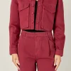 ENGLISH FACTORY Matching Sets | Jackets & Coats*- Oversize Pocket Cropped Jacket BURGUNDY