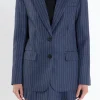 ENGLISH FACTORY Blazers | Tops*- Oversized Stripe Blazer NAVY