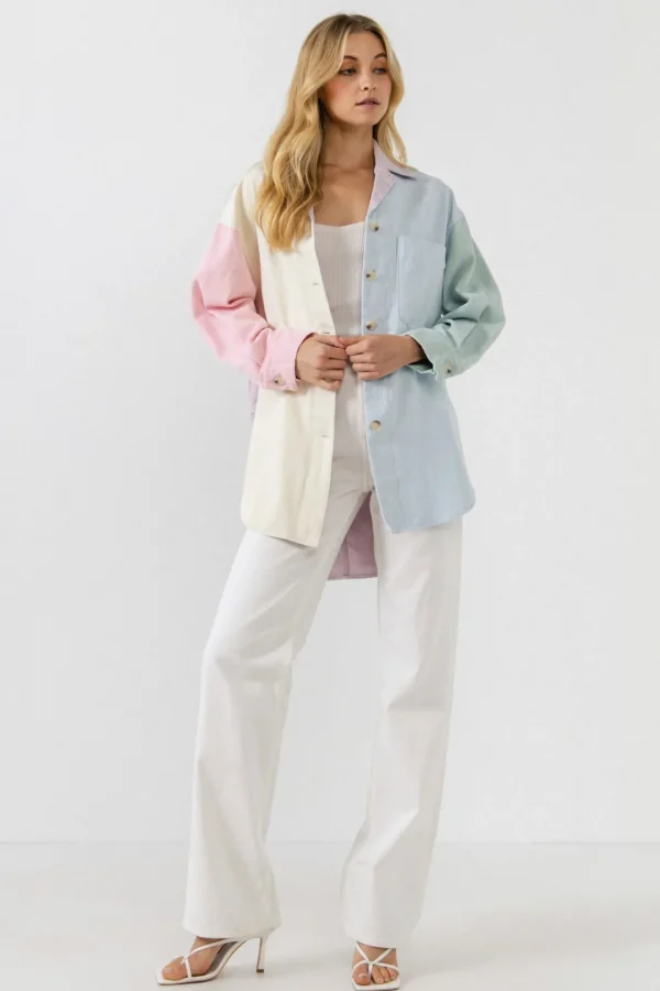 ENGLISH FACTORY Jackets & Coats | Tops*- Oversized Shirts Jacket MULTI