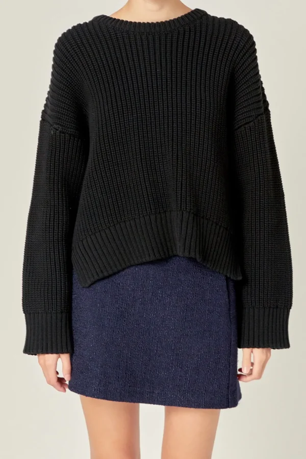 ENGLISH FACTORY Sweaters & Knits | Tops*- Oversize Ribbed Sweater