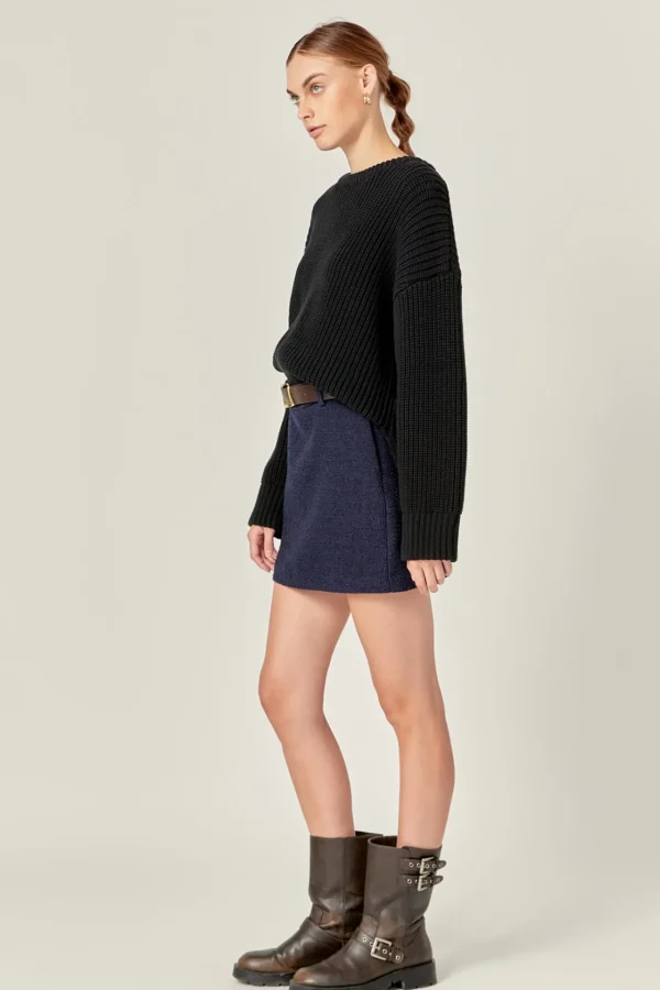 ENGLISH FACTORY Sweaters & Knits | Tops*- Oversize Ribbed Sweater