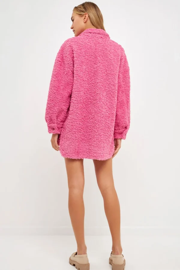 ENGLISH FACTORY Jackets & Coats | Tops*- Oversized Sherpa Jacket
