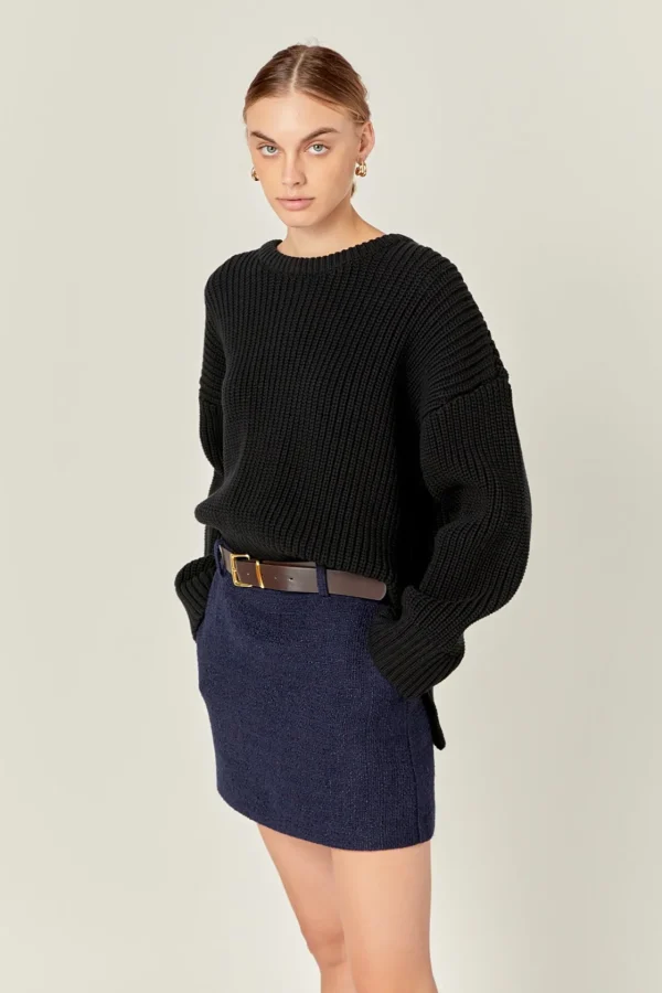 ENGLISH FACTORY Sweaters & Knits | Tops*- Oversize Ribbed Sweater