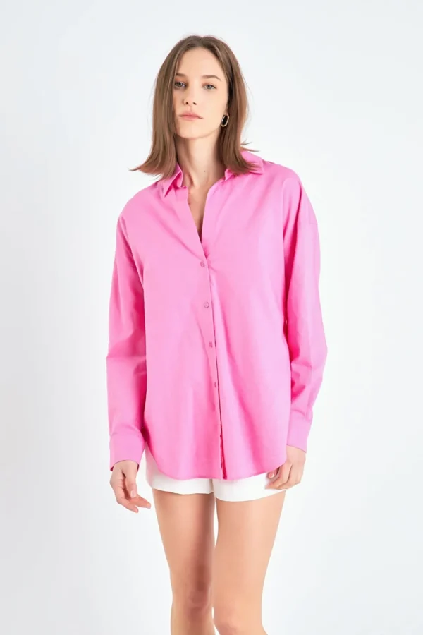 ENGLISH FACTORY Shirts & Blouses | Tops*- Oversized Linen Shirts