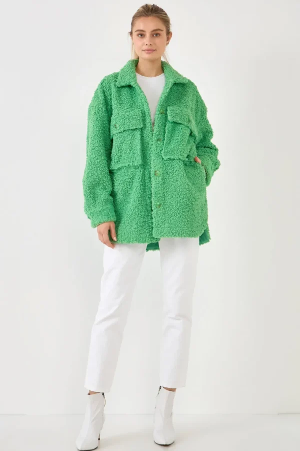 ENGLISH FACTORY Jackets & Coats | Tops*- Oversized Sherpa Jacket
