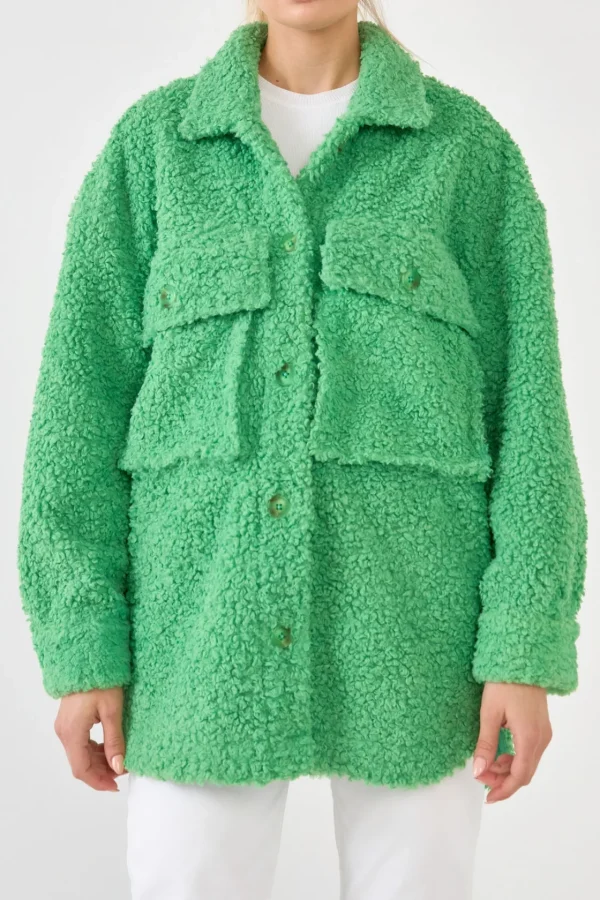 ENGLISH FACTORY Jackets & Coats | Tops*- Oversized Sherpa Jacket