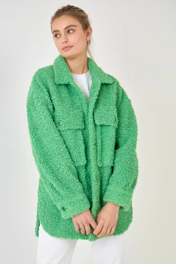 ENGLISH FACTORY Jackets & Coats | Tops*- Oversized Sherpa Jacket