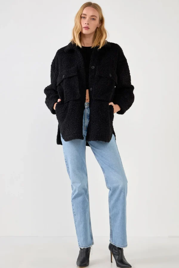 ENGLISH FACTORY Jackets & Coats | Tops*- Oversized Sherpa Jacket