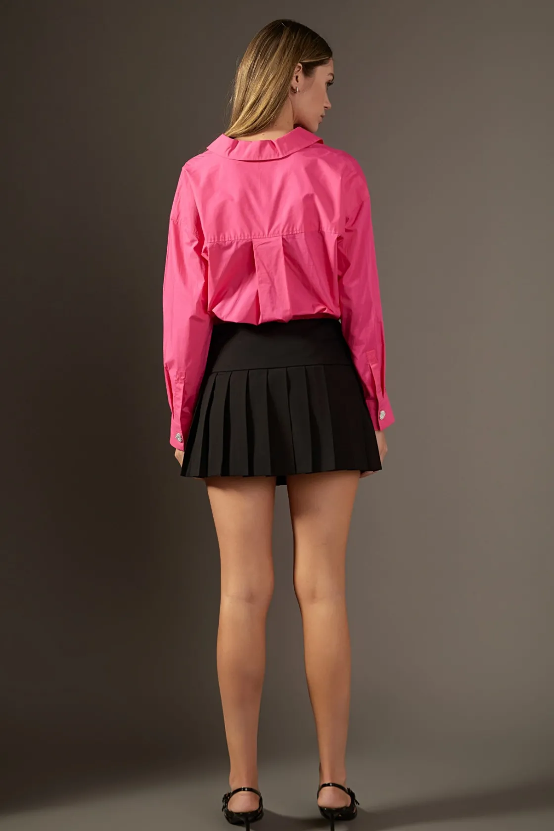 english_factory__oversize_2-1.webp ENGLISH FACTORY Shirts & Blouses | Tops*- Oversize Collared Shirt FUCHSIA