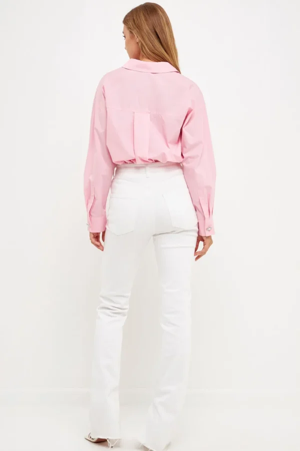 ENGLISH FACTORY Shirts & Blouses | Tops*- Oversized Collared Shirt