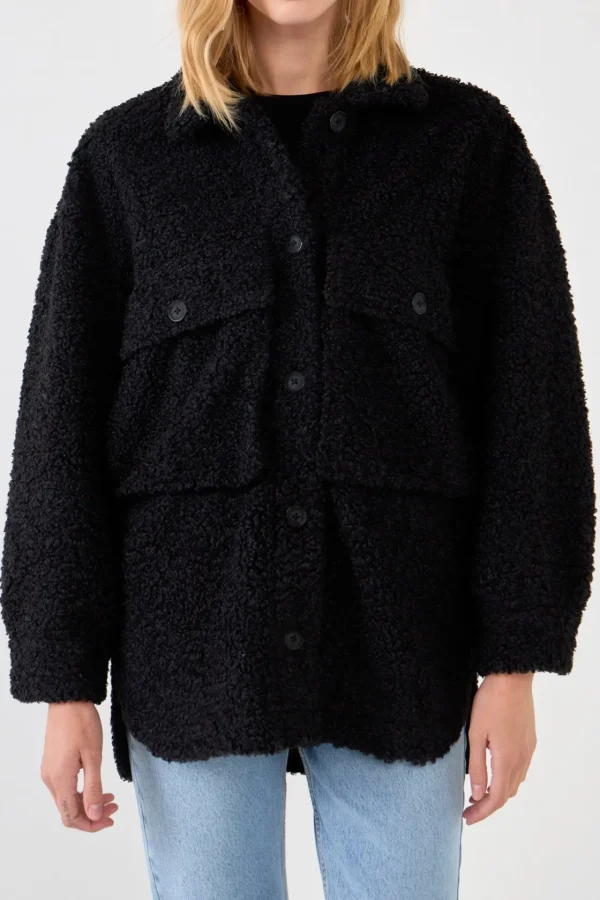 ENGLISH FACTORY Jackets & Coats | Tops*- Oversized Sherpa Jacket