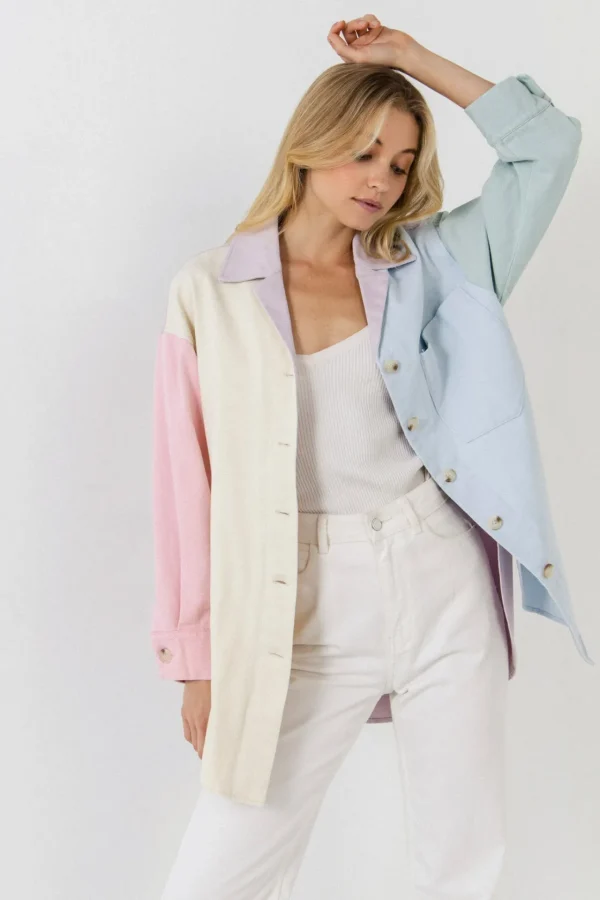 ENGLISH FACTORY Jackets & Coats | Tops*- Oversized Shirts Jacket MULTI