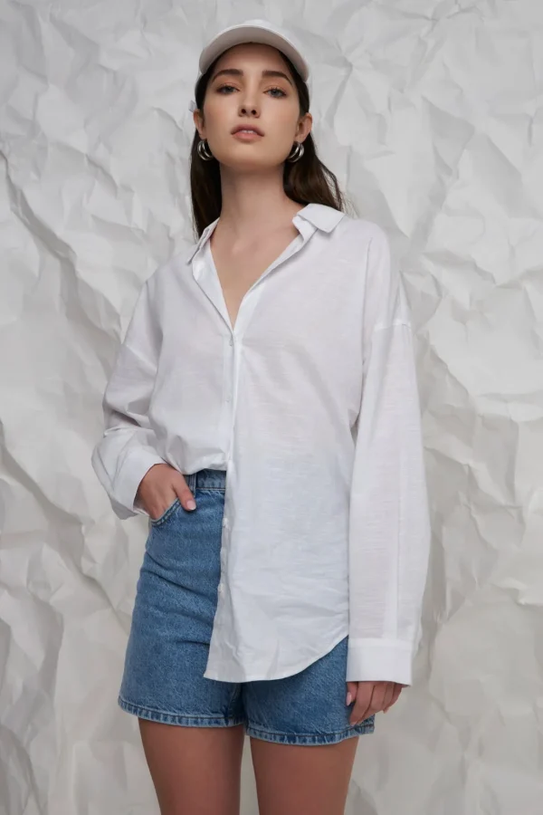 ENGLISH FACTORY Shirts & Blouses | Tops*- Oversized Linen Shirts