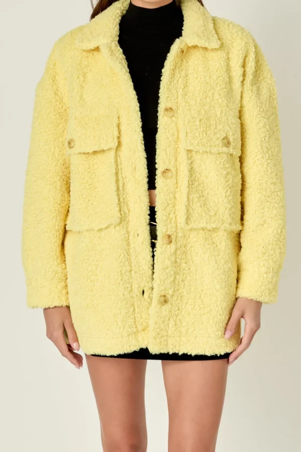 ENGLISH FACTORY Jackets & Coats | Tops*- Oversized Sherpa Jacket