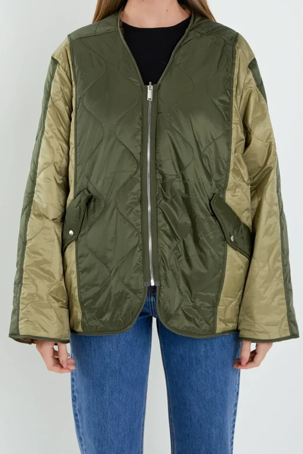 ENGLISH FACTORY Jackets & Coats | Tops*- Oversize Quilted Jacket