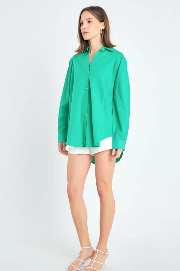 ENGLISH FACTORY Shirts & Blouses | Tops*- Oversized Linen Shirts