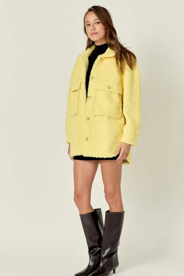 ENGLISH FACTORY Jackets & Coats | Tops*- Oversized Sherpa Jacket
