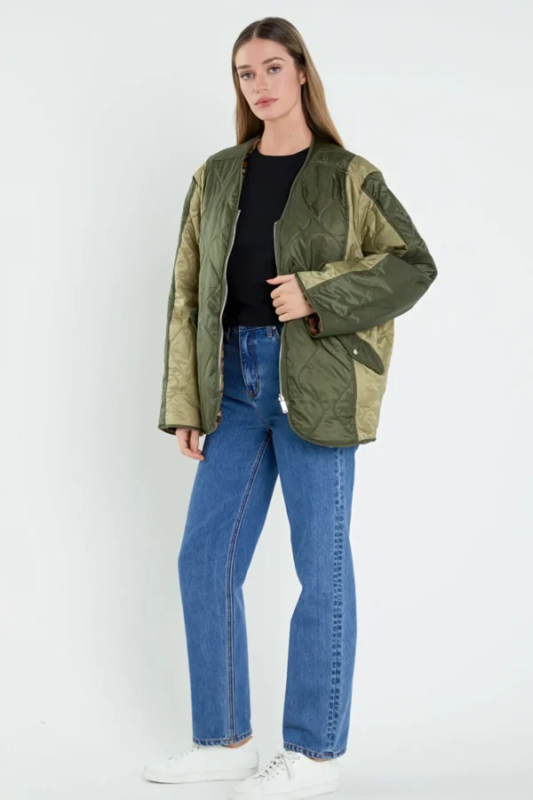ENGLISH FACTORY Jackets & Coats | Tops*- Oversize Quilted Jacket