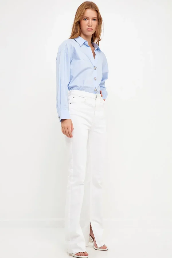 ENGLISH FACTORY Shirts & Blouses | Tops*- Oversized Collared Shirt