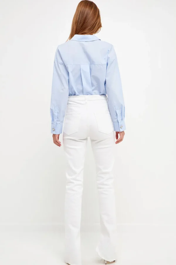 ENGLISH FACTORY Shirts & Blouses | Tops*- Oversized Collared Shirt