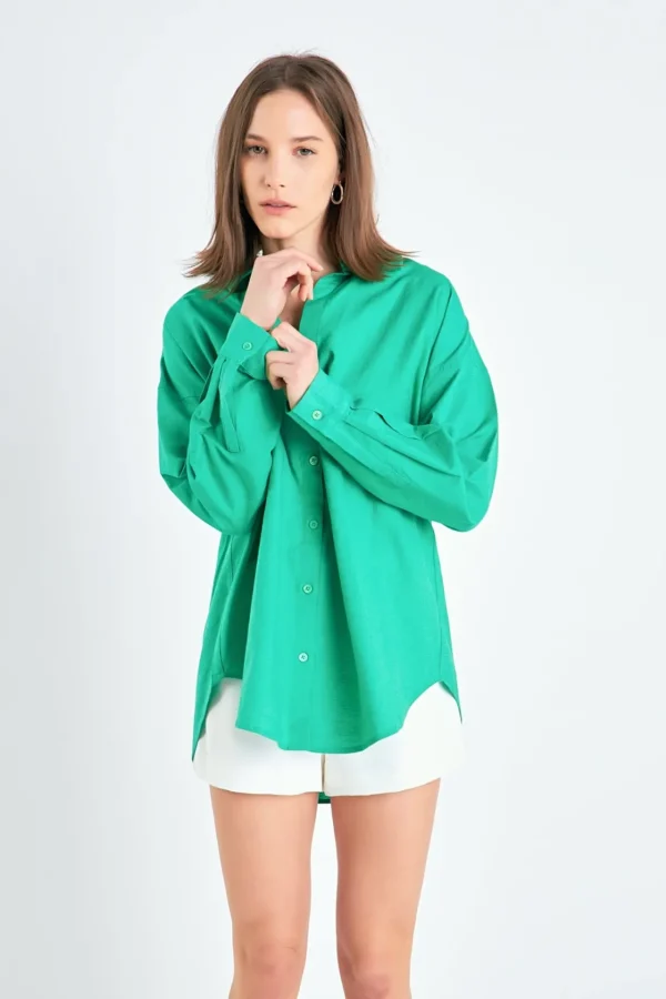 ENGLISH FACTORY Shirts & Blouses | Tops*- Oversized Linen Shirts