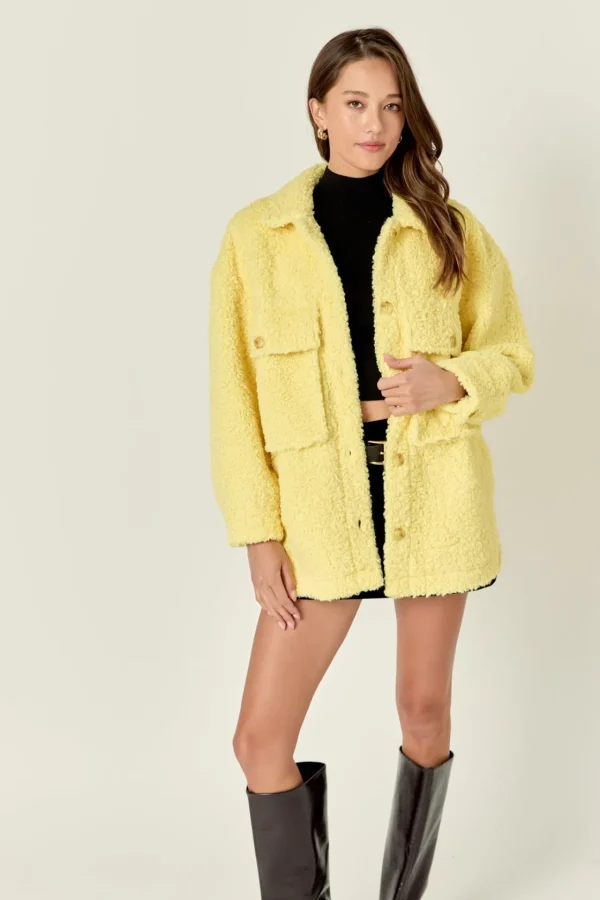 ENGLISH FACTORY Jackets & Coats | Tops*- Oversized Sherpa Jacket