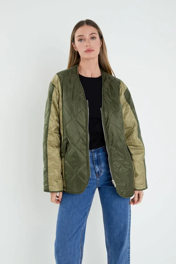 ENGLISH FACTORY Jackets & Coats | Tops*- Oversize Quilted Jacket