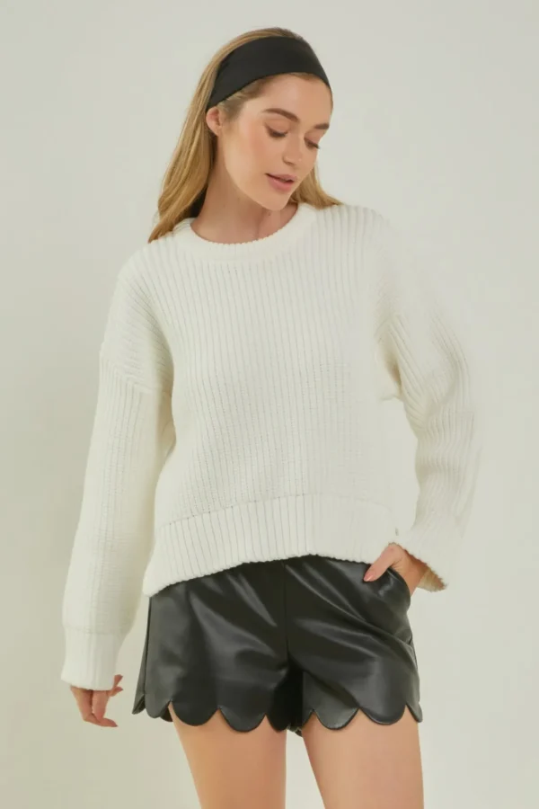 ENGLISH FACTORY Sweaters & Knits | Tops*- Oversize Ribbed Sweater