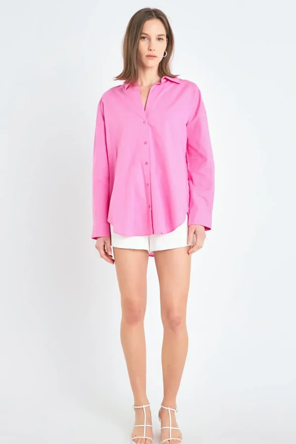 ENGLISH FACTORY Shirts & Blouses | Tops*- Oversized Linen Shirts