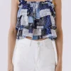 ENGLISH FACTORY Matching Sets | Tops*- Paisley Ruffled Top BLUEMULTI