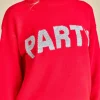 ENGLISH FACTORY Sweaters & Knits | Tops*- Party Glitter Lettering Sweater RED