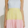ENGLISH FACTORY Tops*- Pastel Color Block Midi Dress MULTI
